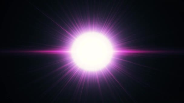 Lens flare effect on black background. Abstract Sun burst, sunflare For screen mode using. Sunflares nature abstract backdrop, blinking sun burst, lens flare optical rays. 4K UHD video . - Footage, Video