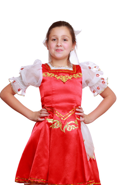 Girl wearing traditional russian costume - 写真・画像
