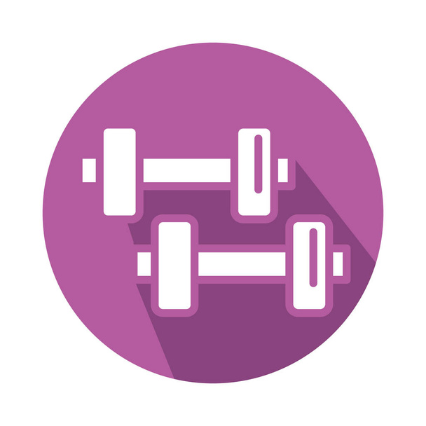 dumbbells gym accessory block style icon - Vector, Image