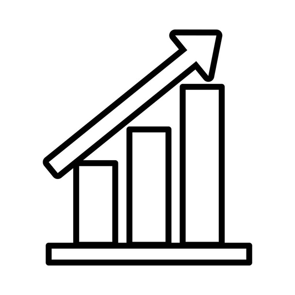 financial statistics bars graphic isolated icon - ベクター画像