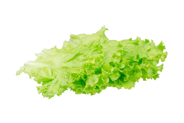 Salad leaf. Lettuce isolated on white background. - Photo, Image