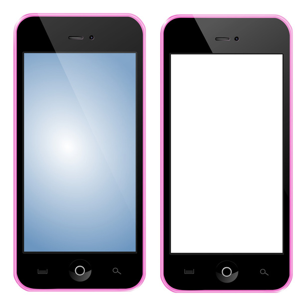 ピンクの箱では、iphone と同様の携帯電話 - 写真・画像