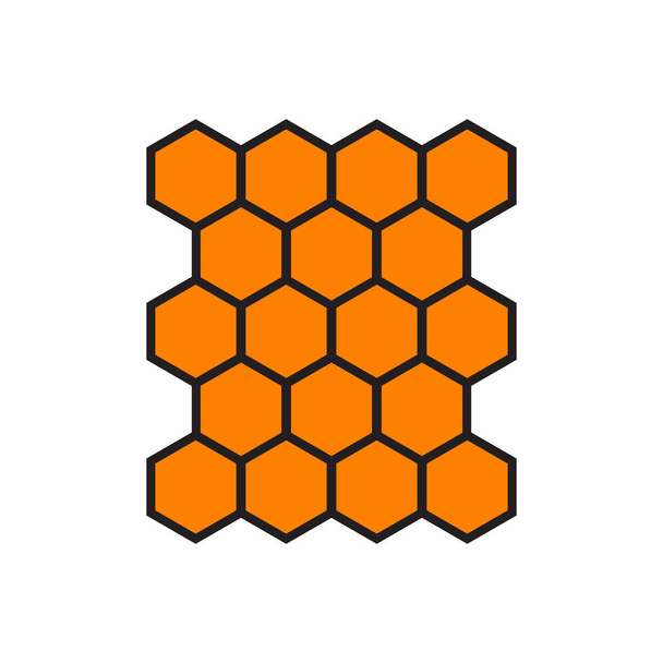 Honingraat logo ontwerp icoon vector illustratie template - Vector, afbeelding