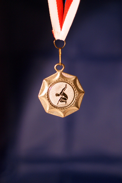 Bronze medal on blue - Photo, Image
