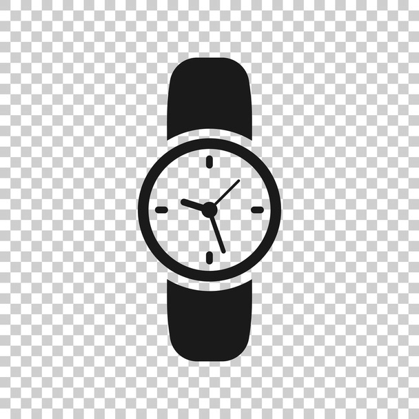 Ikona hodinek na zápěstí v plochém stylu. Ruční hodiny vektorové ilustrace na bílém izolovaném pozadí. Časový náramek obchodní koncept. - Vektor, obrázek