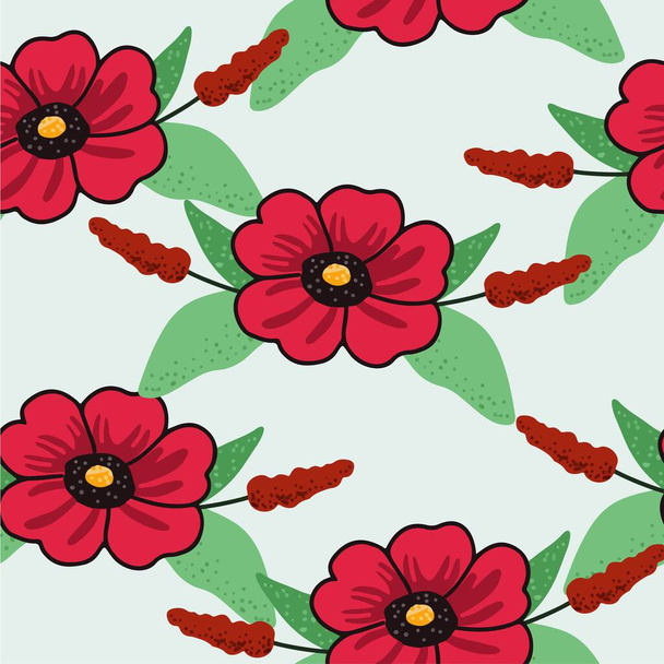 Floral pattern vector design, background with flowers illustration. Digital abstract texture art - Vektor, obrázek