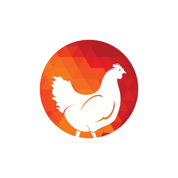 Hen Logo Vector Illustration Icon logo. chicken bird vector Icon Symbol.  - Vector, Image