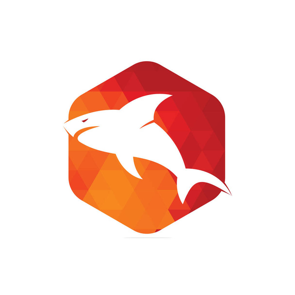 Shark Logo Şablonu vektör resimleme tasarımı. - Vektör, Görsel