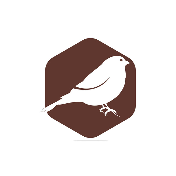 Diseño del logo de Bullfinch. Concepto abstracto pájaro. Idea artística creativa. Ilustración vectorial
. - Vector, imagen