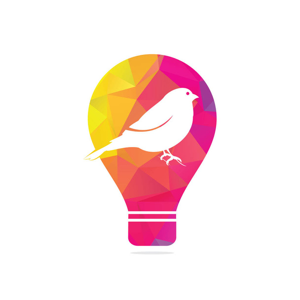 Finch Ampoule design logo léger. Modèle vectoriel d'illustration de logo Finch
. - Vecteur, image