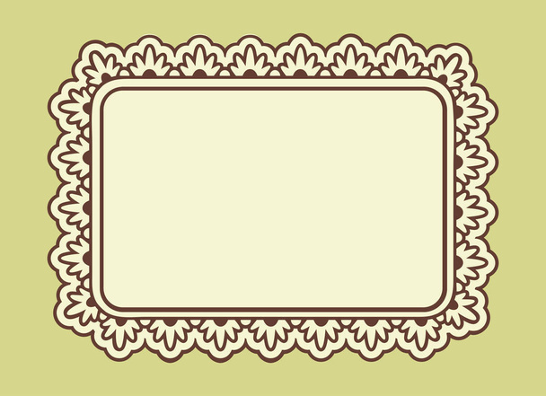 Doodle marco en blanco ornamental floral en aislado sobre blanco. Vector fondo pastel ilustración de color
. - Vector, Imagen