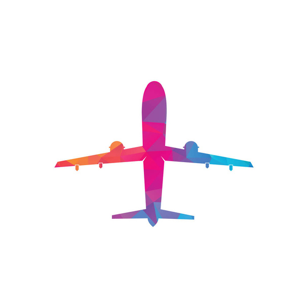 Uçak ikonu vektör çizimi Logo Şablonu, Uçak şirketi logosu, Seyahat Logosu, - Vektör, Görsel