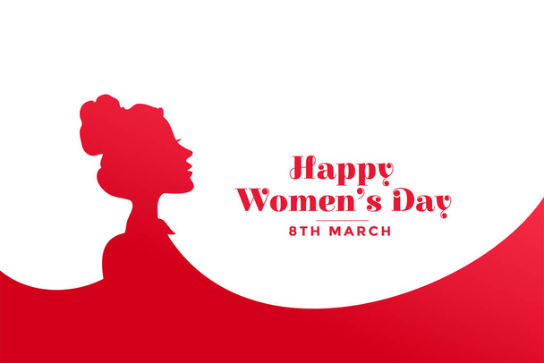 bandera feliz día de las mujeres en estilo creativo
 - Vector, Imagen