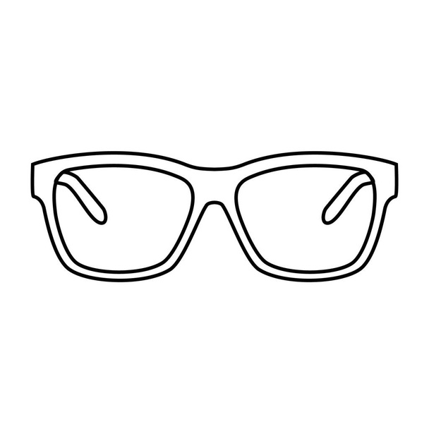 Icono de gafas ópticas transparentes sobre fondo blanco
 - Vector, Imagen
