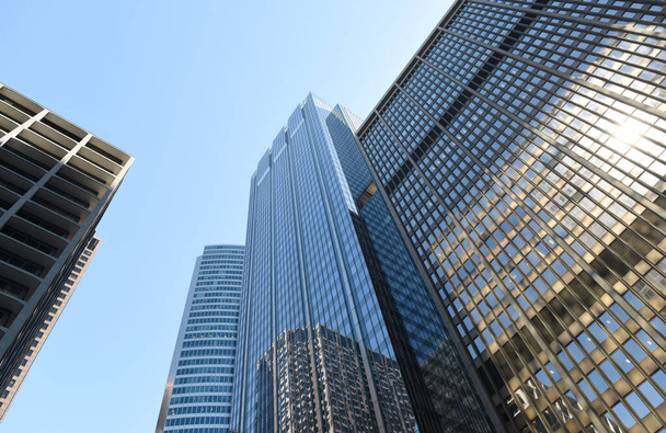 Chicago, USA - June, 2018: Skyscrapers of Chicago. Up view on skyscrapers of Chicago. - Foto, Imagem