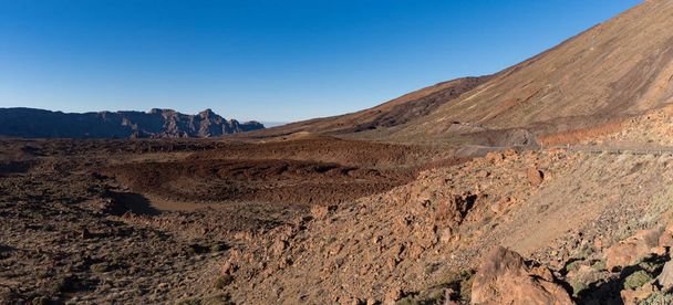Views of lava field in the caldera of Mount Teide National Park, Tenerife, Canary Islands, Spain - Photo, Image
