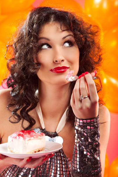 woman with cake - Foto, Bild