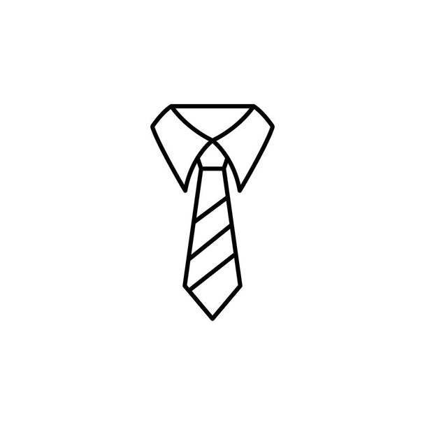 school, dress, tie, student line illustration icon on white background. element of education illustration icons. Signs, symbols can be used for web, logo, mobile app, UI, UX - Vector, Image