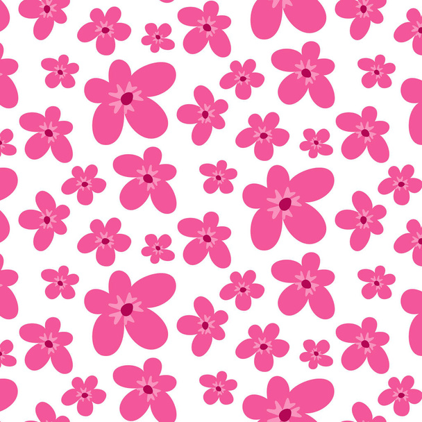 Seamless pattern with sakura blossom. Vector Illustration. - Vektör, Görsel