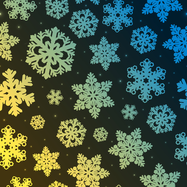 Seamless snowflakes background - Vector, afbeelding