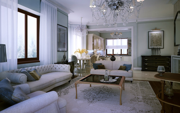 Classical interior living room - Fotó, kép