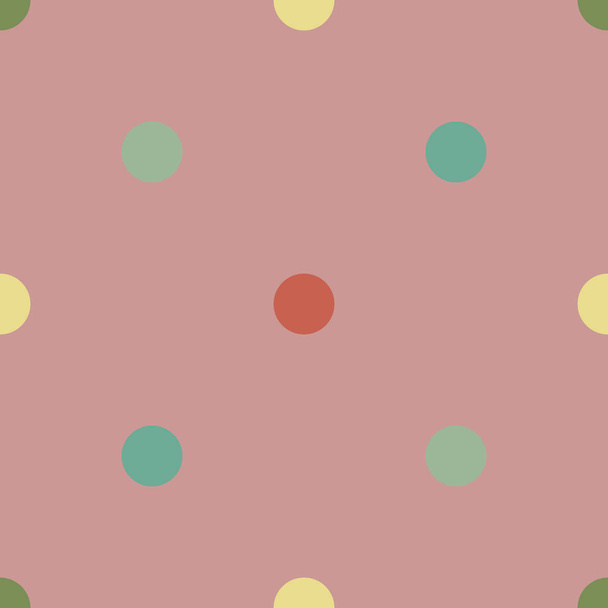 Patrón sin costura vectorial con puntos. fondo rosa - Vector, Imagen