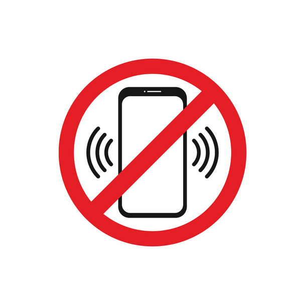 Σήμα προειδοποίησης απενεργοποιήστε το τηλέφωνο, διανυσματικά εικονίδια - Διάνυσμα, εικόνα