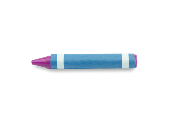 Crayon de cire rose isolé sur fond blanc
 - Photo, image