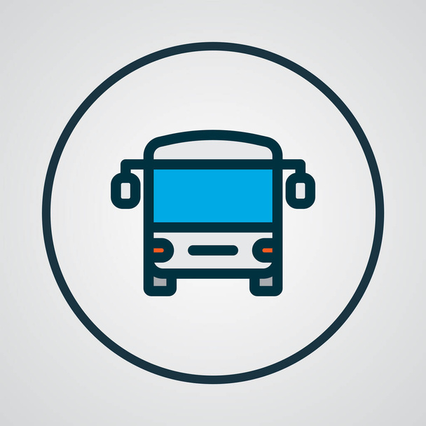 Bus icon colored line symbol. Premium quality isolated autobus element in trendy style. - Photo, Image