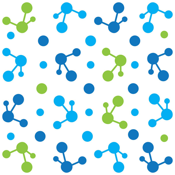 Molekül sembolü logo şablonu vektör illüstrasyon tasarımı - Vektör, Görsel