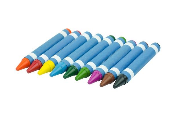 Μολύβι κηροπήγιο Crayon απομονωμένο σε λευκό φόντο - Φωτογραφία, εικόνα