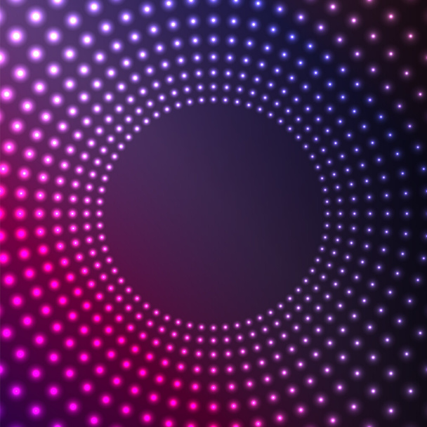 abstracte achtergrond van gloeiende circles.flickering ontwerp van circ - Vector, afbeelding