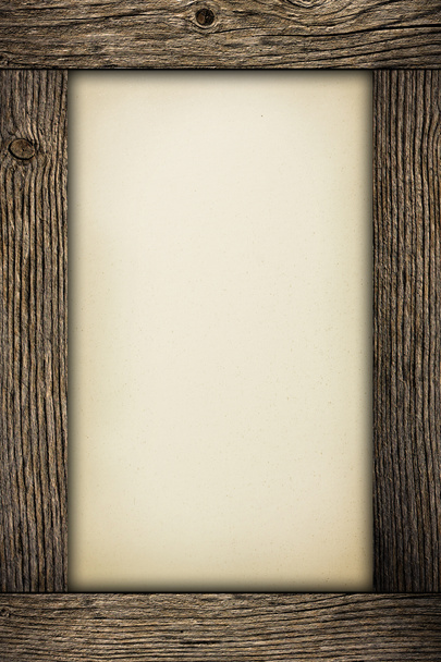 Marco de madera con papel
 - Foto, Imagen