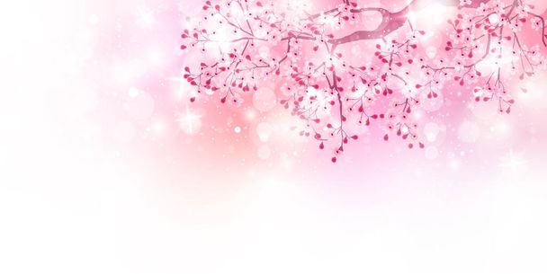Flor de cerezo Fondo de flores de primavera
 - Vector, imagen