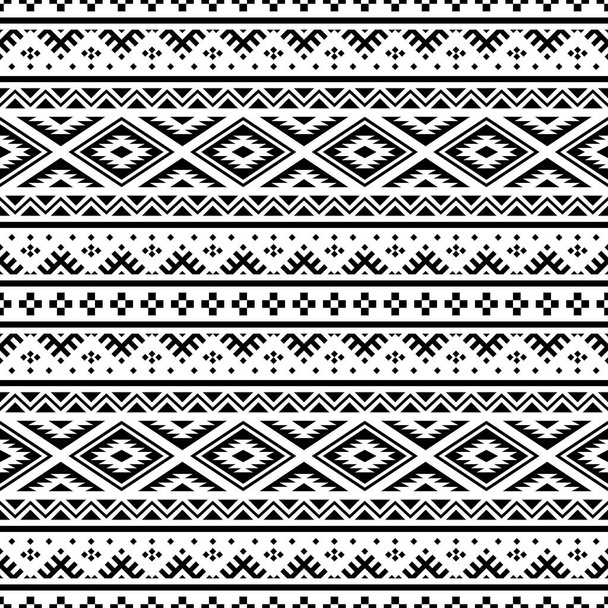 Modello etnico azteco senza cuciture in colore bianco e nero. Modello etnico Illustrazione vettore - Vettoriali, immagini