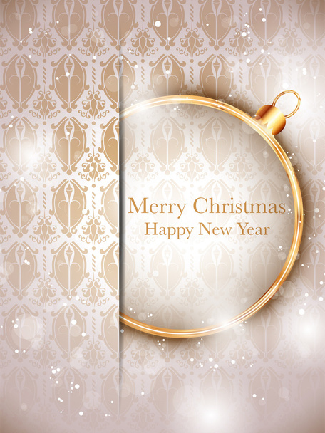 Merry Christmas Gold Ball - Vektor, obrázek
