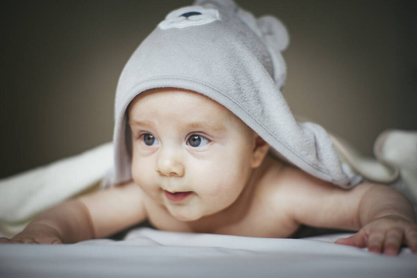 Lähikuva muotokuva, vastasyntynyt poikavauva
  - Valokuva, kuva