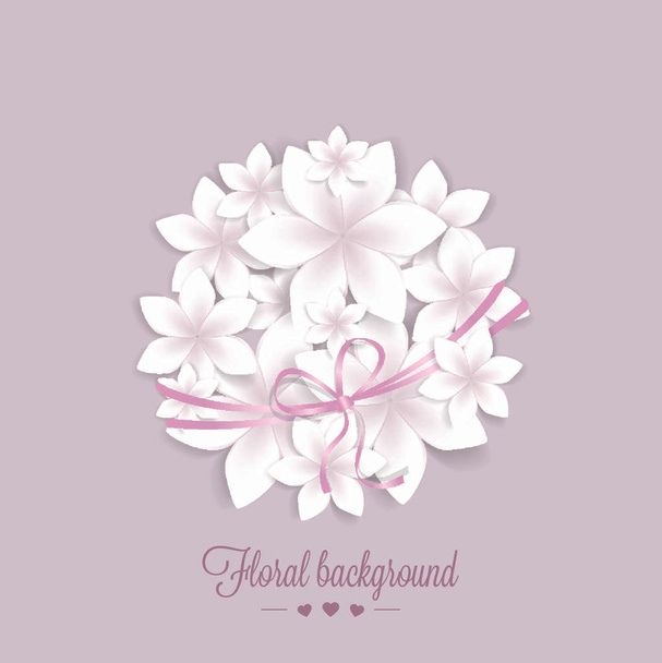 greeting card floral with place for text - Vector, Image