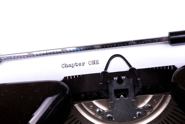 Chapter one - written on an old typewriter - Photo, Image