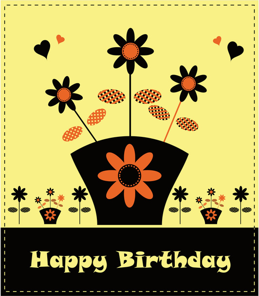 Flower card design fake paper - Фото, зображення
