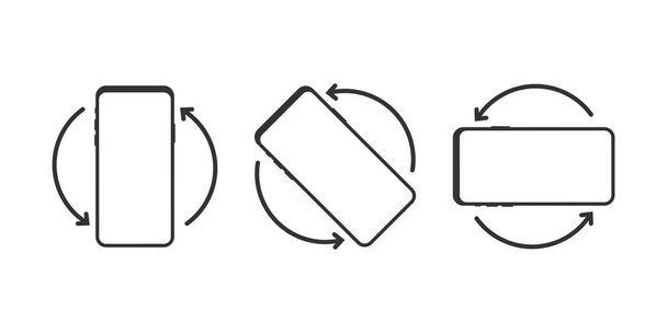 Rotate smartphone isolated icon. Device rotation symbol. Turn your device - Vector, Image