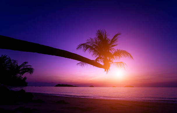 Beautiful sunset at the beach in the tropics. Sky and ocean - Fotografie, Obrázek