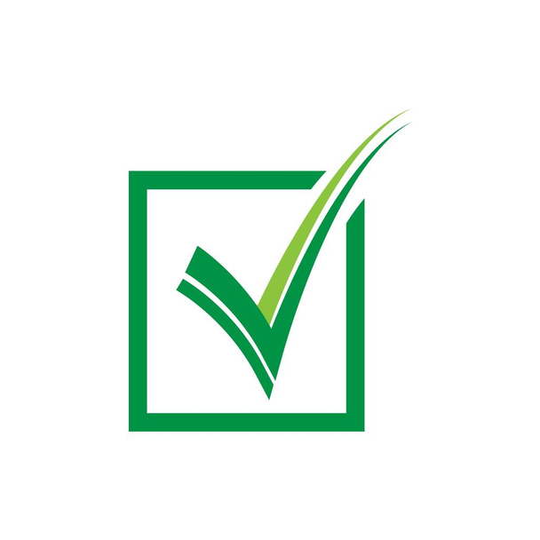 Marca de verificación V Carta Logo Plantilla - Vector, imagen