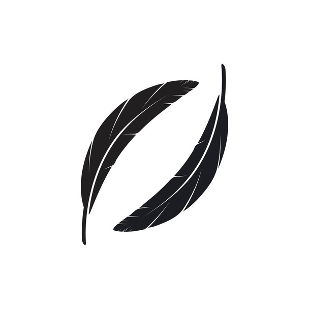 Tüy logo vektör şablonu tasarımı - Vektör, Görsel