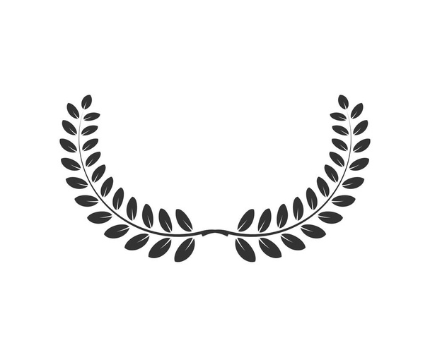 Laurel corona icono de hoja ornamental. Ilustración de stock vectorial
 - Vector, Imagen
