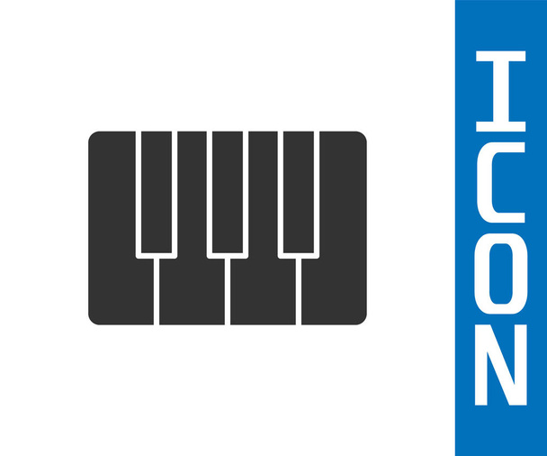 Grey Music synthesizer icon isolated on white background. Electronic piano. Vector Illustration - Vector, Image