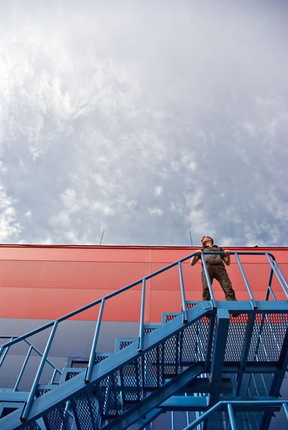 A man running up the stairs - Zdjęcie, obraz