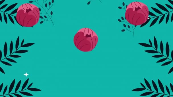lindas rosas flores jardim padrão animação
 - Filmagem, Vídeo
