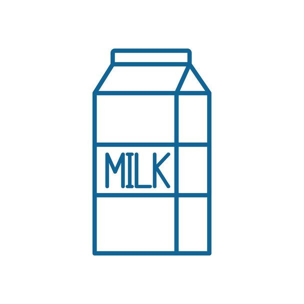 Isolated milk box line style icon vector design - Вектор, зображення