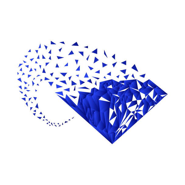 Rubin, Saphir, blaue Farbe Edelsteine Juwel Transformation Edelsteine Symbol - Vektor, Bild